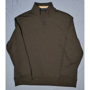 Untuckit Corral 1/4 Zip Pullover Sweater Green Mock Neck Long Sleeve Men Sz 2XL